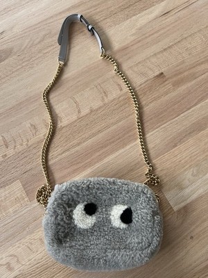 Anya Hindmarch Cute Eyes Crossbody Bag Grey