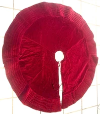 Velvet & Satin Burgundy 60" Christmas Tree Skirt