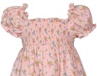 NEW Bonnie Jean Girls Size 4 "PEACH HUMMINGBIRD" Smocked Puff Sleeve Dress NWT — photo 2