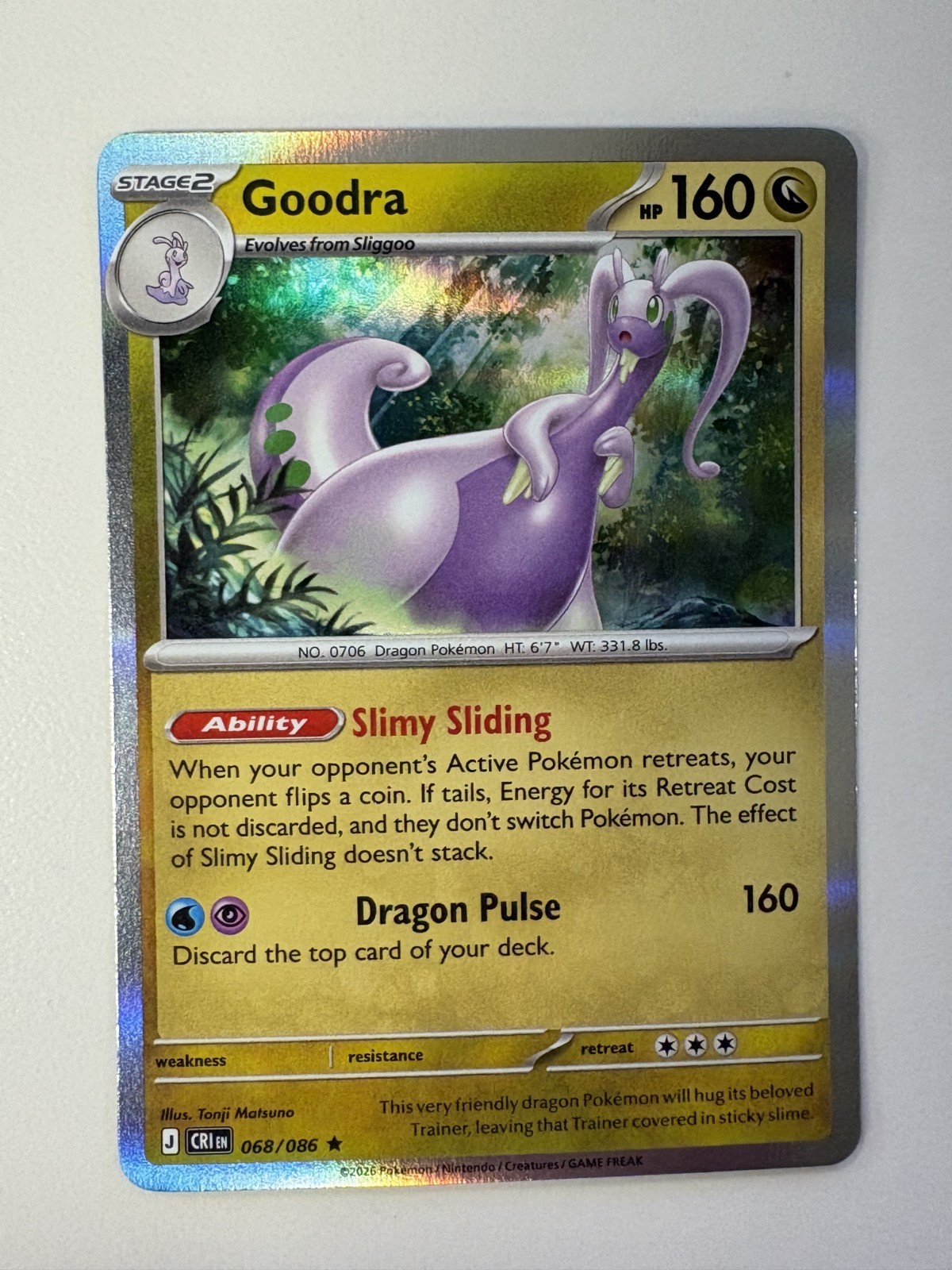 Goodra 068/086 Rare Chaos Rising Pokemon Holo Near Mint