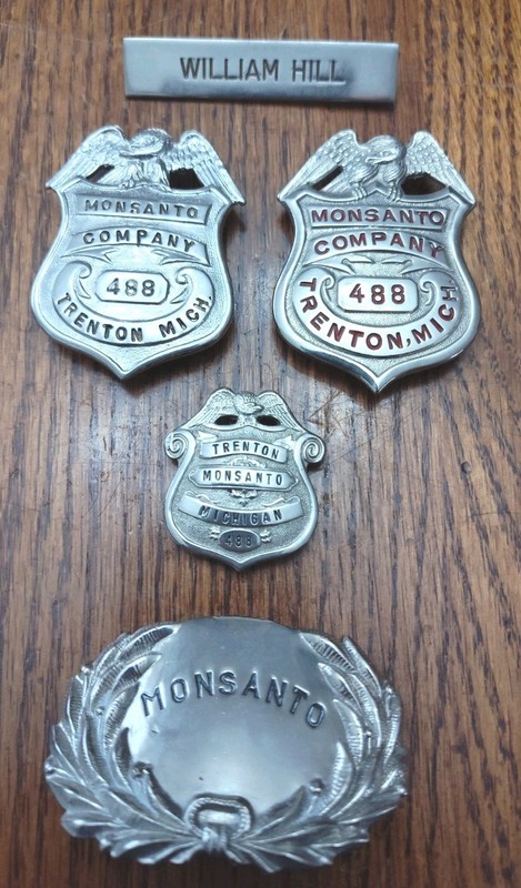 Vintage Rare Retired Monsanto Chemical Company Security Badge Lot: Breast,...