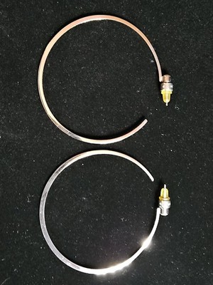 AUTHENTIC MICHAEL KORS SILVER TONE LARGE HOOP EARRINGS D54