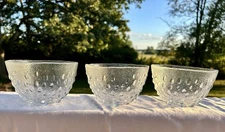 MCM Asteroid Glass Fruit Bowls  VTG 1970s 5" by J S Drost - SET of 3
