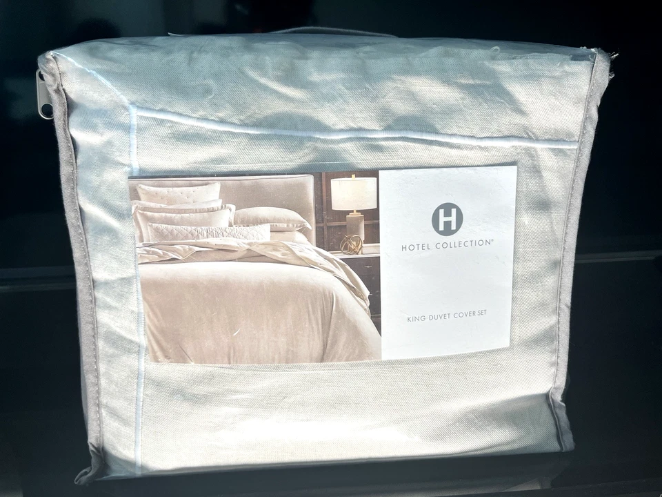 Juego de funda nórdica King de lujo de 3 piezas de lino mezcla modal natural Hotel Collection $550 Foto 2 de 4