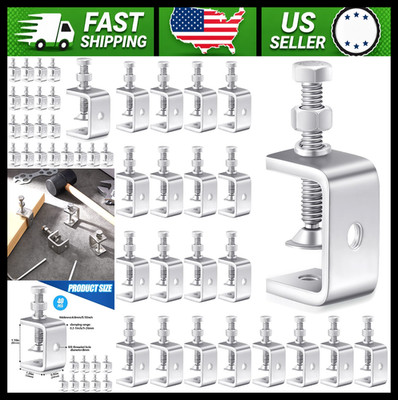 40 Pcs Stainless Steel C Clamps Mini Screw Clamps for Woodworking & Metalworking