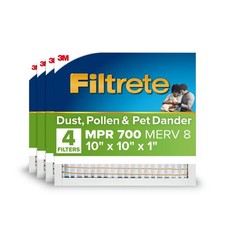 Filtrete 10x10x1 AC Furnace Air Filter, MPR 700, MERV 8 - Pollen & Pet Dander