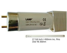 FULL CASE OF 25x 15w uv insect tubes 450mm 18inch T8 LAMPS T15-18