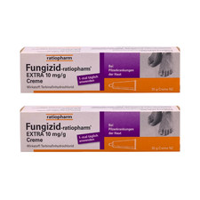 Fungizid ratio EXTRA Creme 2 x 30g - zur Behandlung von Hautpilz und Fußpilz