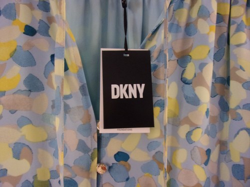 DKNY Ruffle Trim Button Down Long Sleeve Pastel Blouse XL NWT $69 - Picture 2 of 7