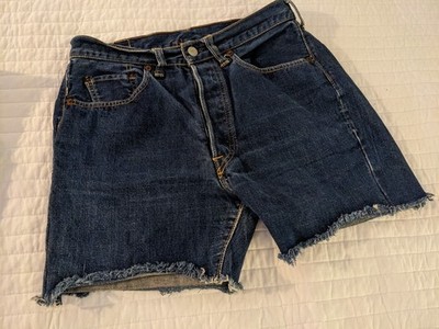 Levis Big E cutoffs 1960's dark blue denim with no holes #4 top single stitch
