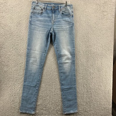 American Eagle Jeans Mens 32x36 Light Wash Slim Fit Jeans (Measures 32x34)