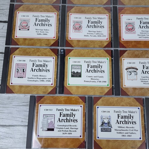 Family Tree Makers Family Archives CD-ROM by Broderbund Windows Mac Lot - Picture 10 of 10