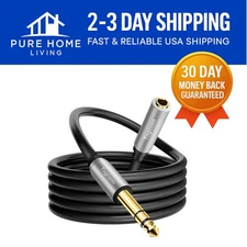 35 Feet 1/4 Inch Extension Cable - TRS Male to Female, Gold-Plated Sound Quality