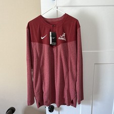 Nike Dri-FIT Alabama Crimson Tide 1/4 Zip Pullover Long Sleeve Men's XL Red