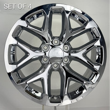 Chevy 20 Chrome Snowflake Wheels Rims For Silverado Tahoe Suburban Set Of 4