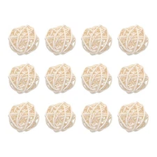 12 Pcs Wicker Rattan Balls 1.6 Inch Rattan Decorative Balls Original