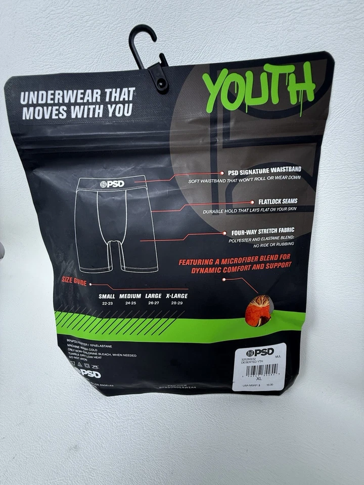 PSD Youth boys sz XL lot of 3 boxer briefs - Ja Reverse, Deserted, Sonic - Image 3 of 4