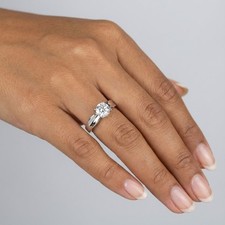 Solitaire Engagement Ring Solid 14K Gold 1.72 Carat Round Natural Diamond F SI2