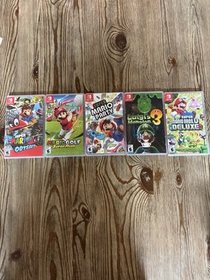  5 Game Mario Nintendo Switch Bundle.  Pre Owned 