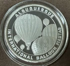 1 oz .999 Albuquerque International Balloon Fiesta 1988 Silver Coin. COA