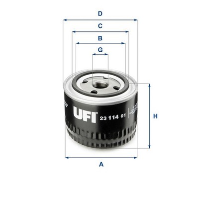UFI Ölfilter 23.114.01 für ALPINE AUTOBIANCHI DACIA FORD LADA LANCIA
