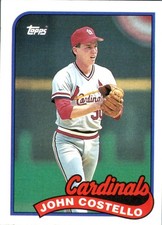 1989 Topps John Costello #184 RC Rookie St. Louis Cardinals Baseball MLB Card.... rookie card picture