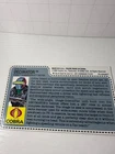 GI JOE 1990 DECIMATOR UNCUT FILE CARD  *506
