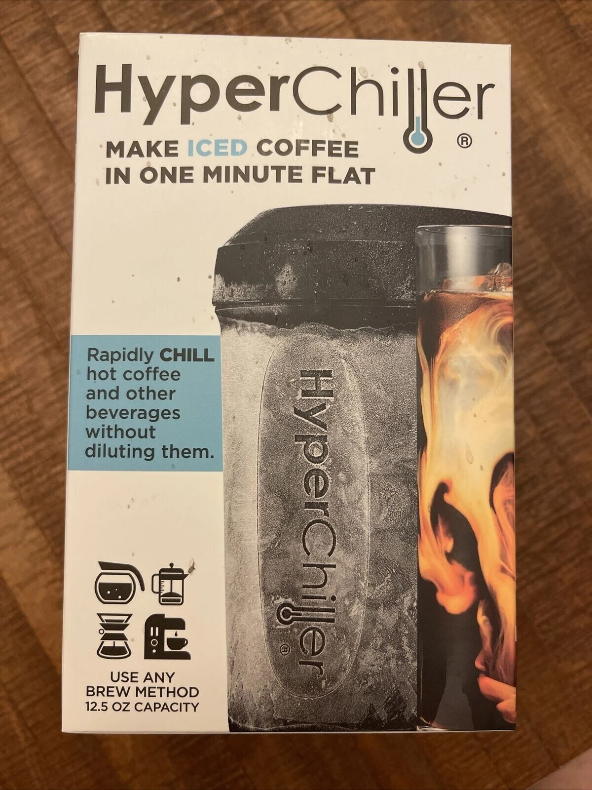 HyperChiller HC2 Patented Iced Coffee/Beverage Cooler, NEW, 12.5 oz,