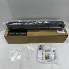 48 Port Cat6a Patch Panel 110 RJ45 Network LAN 1U 19" Rack Mount Server Cabinet