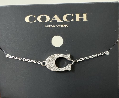 COACH PAVE Signature Silver Color Bracelet. MSRP $78 New - Picture 6 of 8