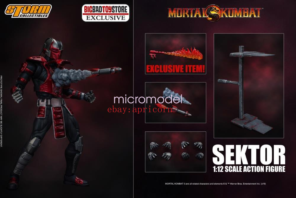 モータルコンバット ストーム コレクタブルズ SEKTOR 1/12 Storm Toys Mortal Kombat Sektor 1/12 Collectible Action Figure