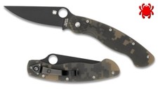 SPYDERCO Couteau pliant manche camouflage G-10 lame 4" noire