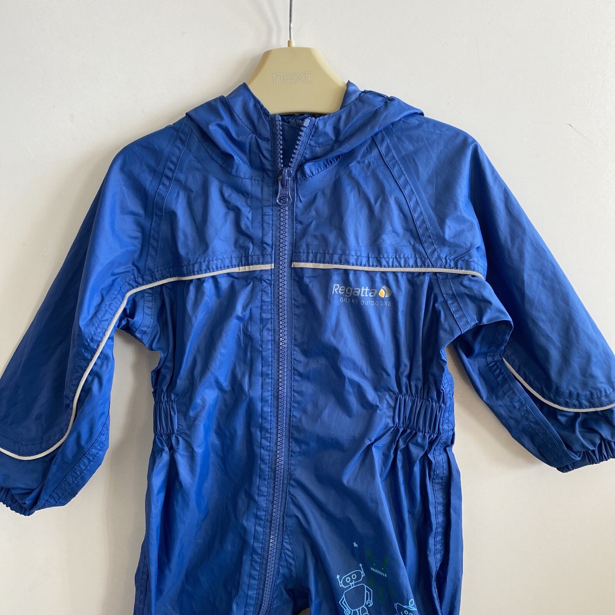 Regatta Blue PuddleSuit WaterProof Hooded Outdoors Baby Boy Age 12-18 Months