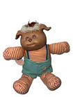 Original 1985 Cabbage Patch Kid Koosas Cat mint jumper orange white stripped