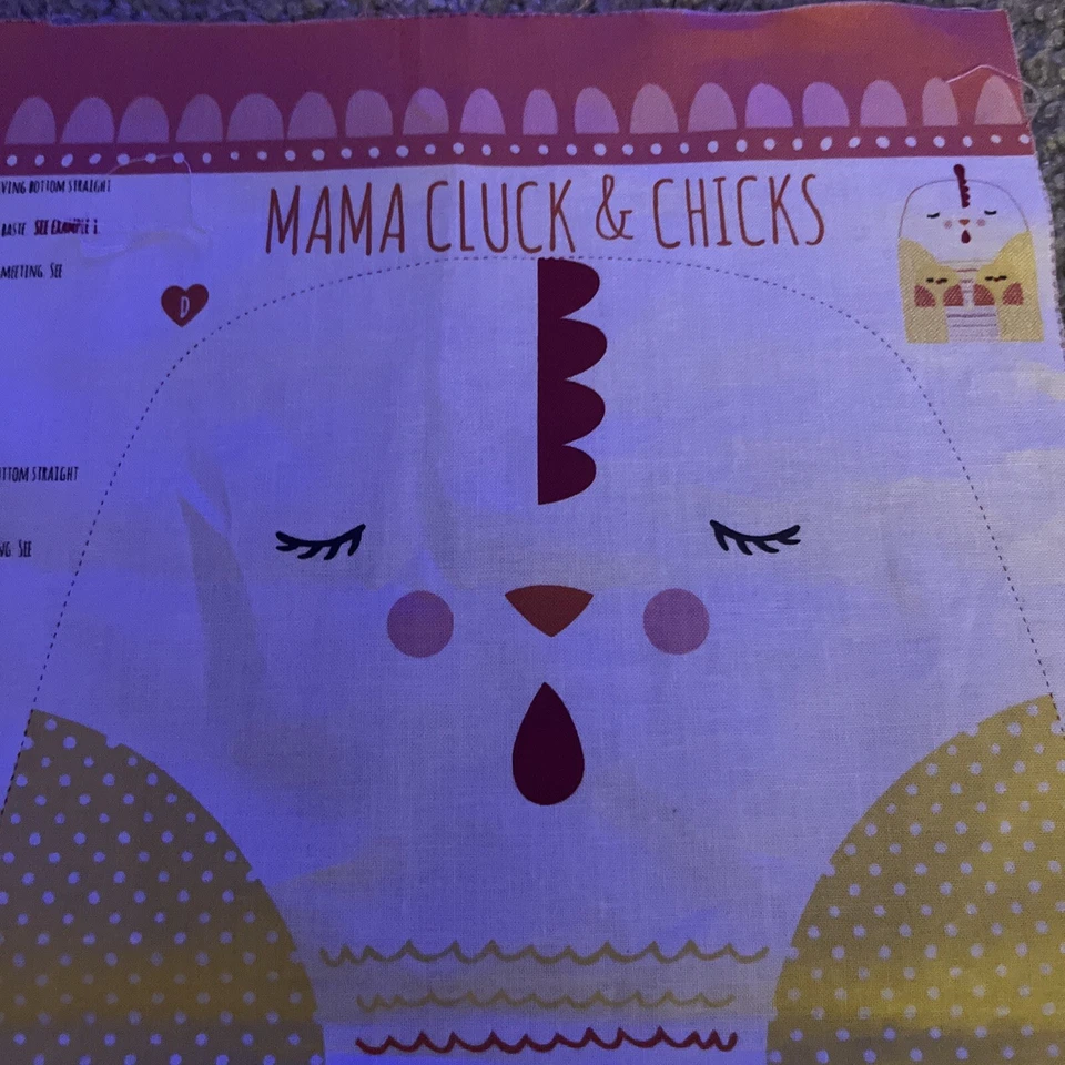 MAMA PIG CHICKEN and BABY Toy Animals to sew 100% Cotton Fabric Panel - Image 3 of 4