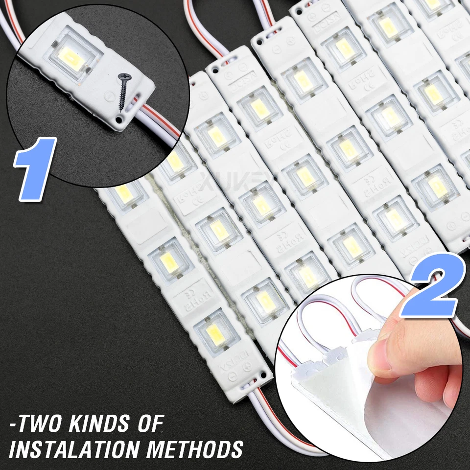 60 LEDs 12V Van Interior Light Car LED Ceiling Lights Kit Dome Lamp Van RV Truck - Image 3 of 4