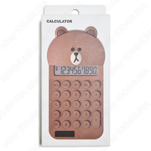 Line Friends Solar Calculator 10 Digit Cute Character School Office Desktop - Picture 12 of 13