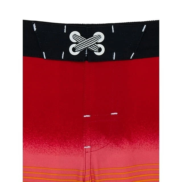 Wonder Nation Panel Swim Shorts Boys L 10-12 Red Quick Dry Pull-on Polyester - Image 2 of 4