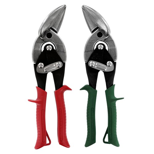 Midwest 3pc Offset Aviation Snip Set Left Right & Straight Bulldog Cut USA Made - Picture 2 of 6