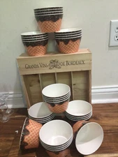 HUTZLER IcE CREAM BOWL waffle LOT(s) OF 2 LARGE MELAMINE DISHWASHER SAFE BPAFREE