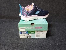 NEW Skechers Flex Appeal 4.0-Dream Easy Sneakers Navy Women's 5.5 SS16 