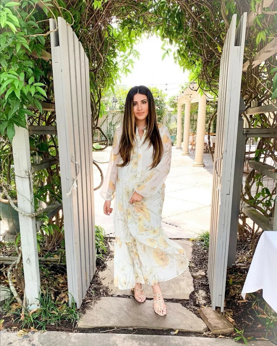 H M SS2019 TRENDY WHITE FLORAL CREPED CHIFFON LONG DRESS BLOGGERS SOLD OUT