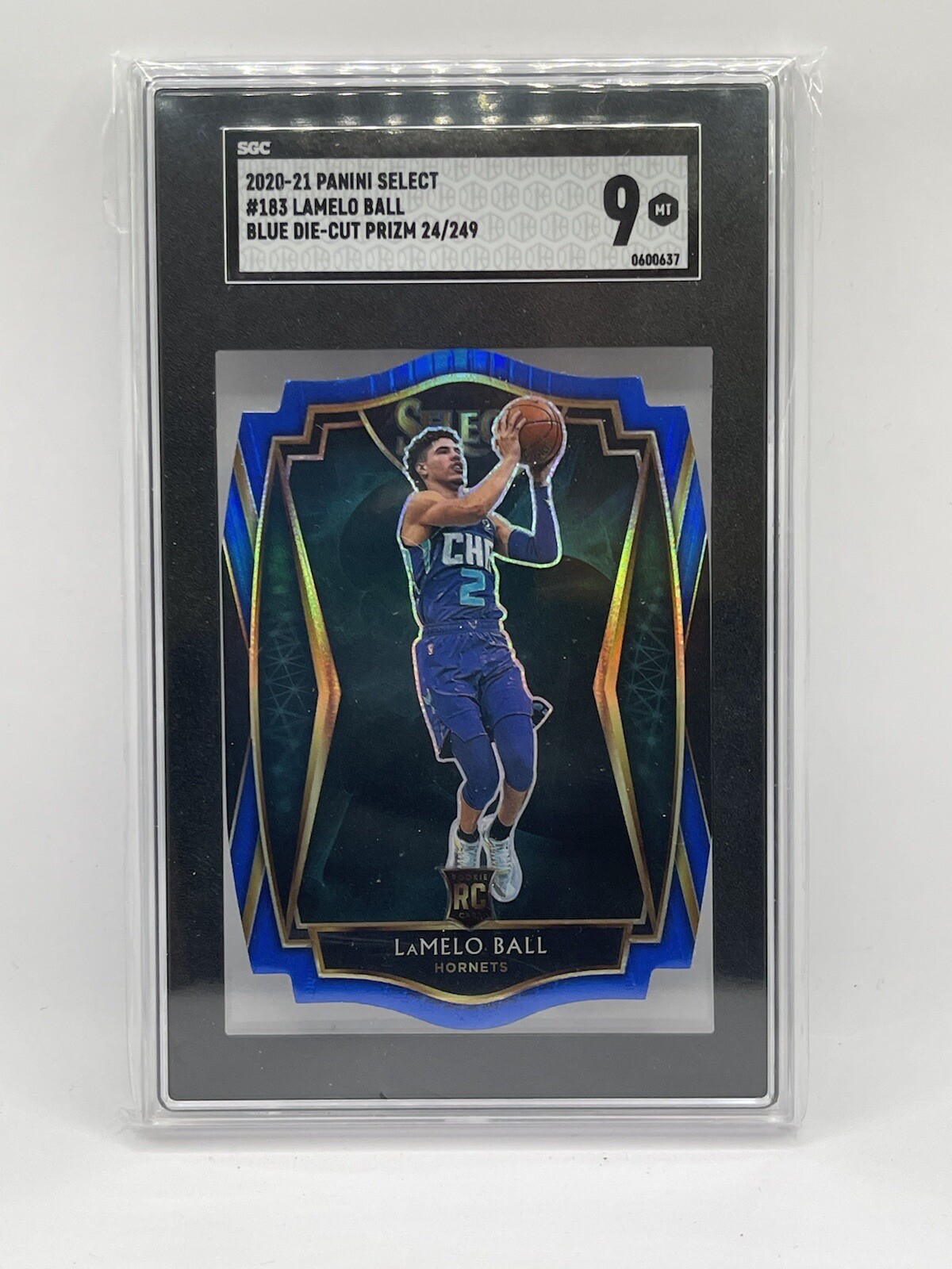 2020-21 Select Blue Die Cut #183 LaMelo Ball Rookie RC /249 SGC 9 Mint