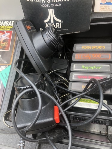 Atari 2600 Konvolut Tele-Games Center, 20 Spiele, Joysticks Paddel, Schnüre, Handbücher - Bild 6 von 8