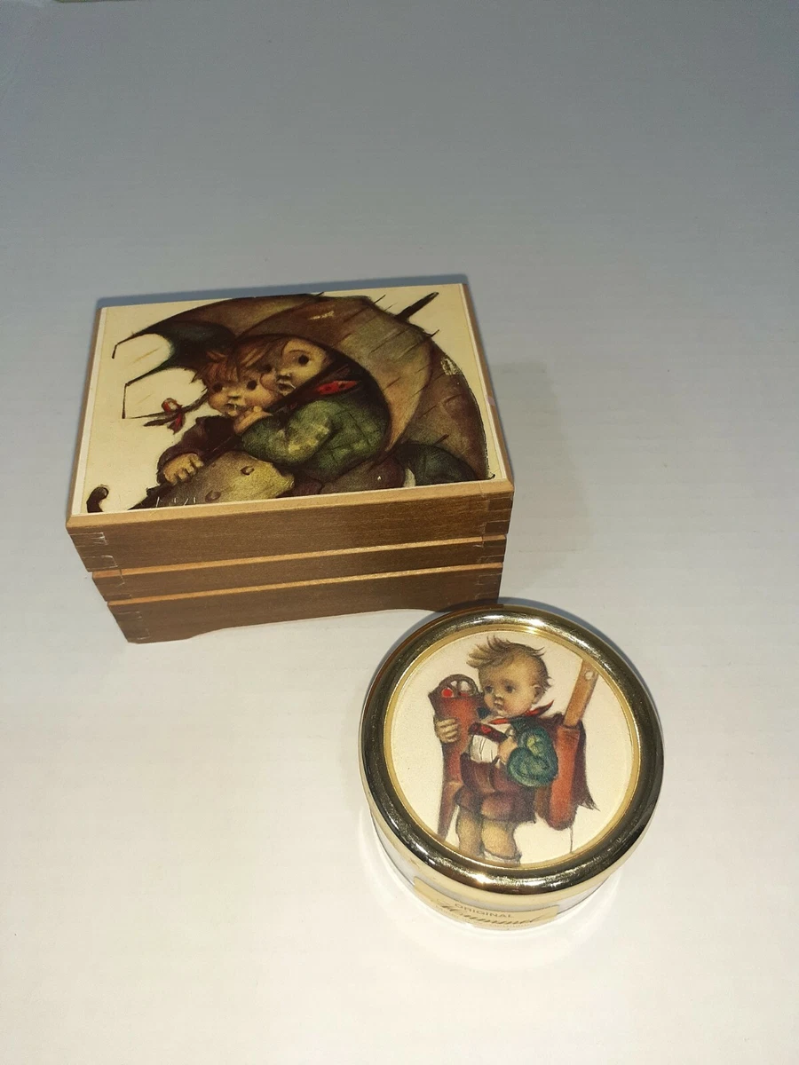 Vtg Music Boxes Hummel Boy Girl With Umbrella And Little Boy Lot