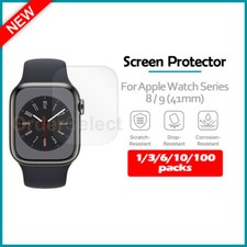 1-100 Lot LCD Clear Screen Protector for Apple Watch iWatch Series 8 / 9 41mm 