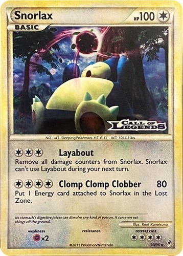 Snorlax 11/64 - 1995, 96, 98 Nintendo - Pokemon Card - NM | eBay