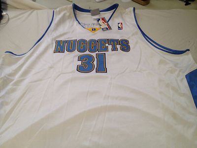 NWT MEN'S NENE #31 RETRO DENVER NUGGETS ADIDAS WHITE AUTHENTIC