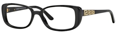 New VERSACE VE 3178-B GB1 53mm Black Gold Eyeglasses Frames