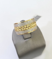 Real 10k Yellow Gold Diamond Mens Ring Band Wedding Genuine Natural